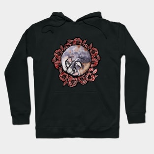 Red Poppy Dilute Calico Maine Coon Moon Cat Hoodie